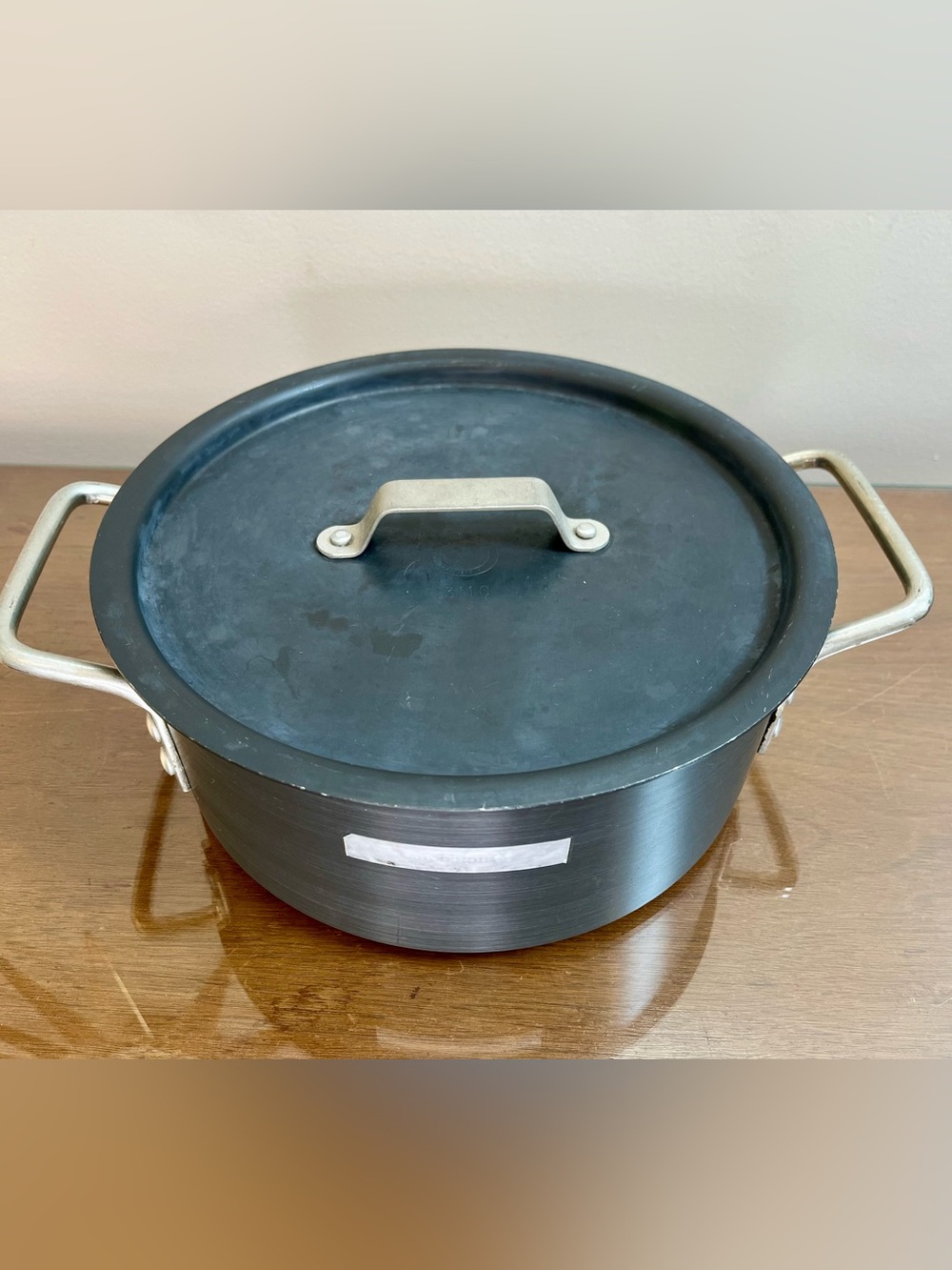 Vintage Commercial Aluminum 5qt Saucepan #8785 w/Lid, Hard Anodized, Calphalon